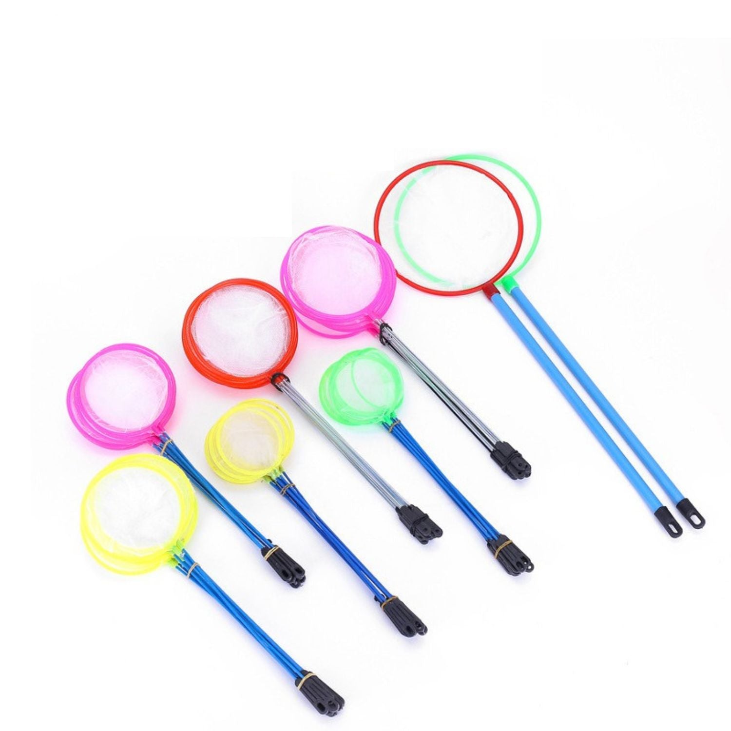 vissersnet kinderen set meerdere maten met opbergzak